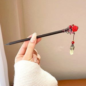 Women Flower Wooden Chopsticks Hair Hairpin Hair Stick Chinese Style Hairpins