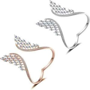 Fashion Bridal Open Bangle Bracelet Angel Wings Design for Women Accessories