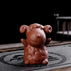Yixing Zisha Ceramic Pottery Handmade Fengshui Zodiac 12 Animal Tea Pet Statue