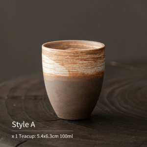 Ceramic Teacup Coarse Pottery Tea Cup Tea Drinkware 100ml