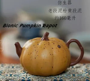 160cc chinese Yixing Handmade Zisha Zi clay Teapot Bionic Pumpkin GongFu Tea Pot