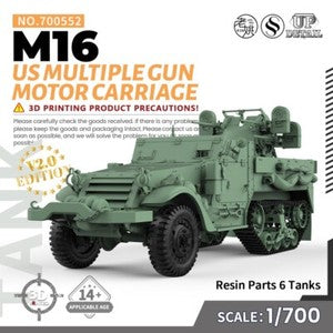 SS552 1/200/350/700 Military Model Kit US M16 Multiple Gun Motor Carriage