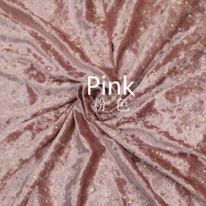 Shiny Star Velvet Fabric Material for Dress Cloth Craft Upholstery 145*100cm Sew
