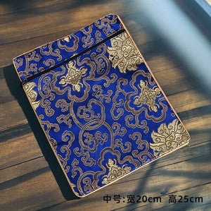 1PC Brocade Zipper Bag Warp Cloth Scripture Bag Jewelry Pouch