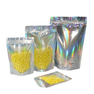 100 pcs Zip lock Bags Hologram Small Zip Lock Plastic Bags