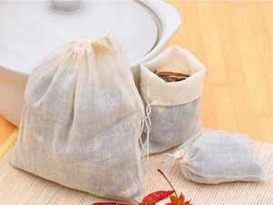10 / 50 / Pack Reusable Natural Cotton Muslin Drawstring Bags Tea Soap Herbs