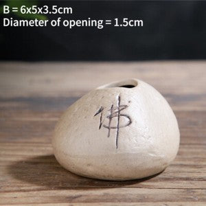 Buddhism Zen Chinese Style Mini Ceramic Vase Handicrafts Tea Ornaments Decor