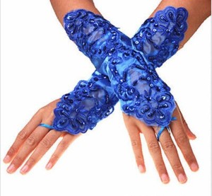 Lace Satin Gloves Thin Long Bride Wedding Party Arm Elbow