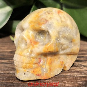 Top! wholesale Natural skull quartz crystal skull carved reiki healing 2''