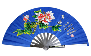 Stainless Steel Metal Folding Fan Mulan Kung Fu Martial Arts Tai Chi Fan