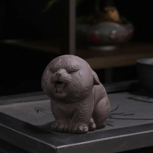 Creative Purple Clay Tiger Tea Pet Figurine Decoration Tiger Handmade Crafts