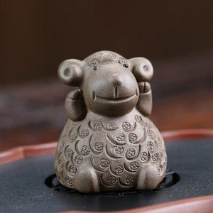 One Sheep Handmade Tea Pet Mascot Wealth Bring Tea Play Yixing Zisha Ornament