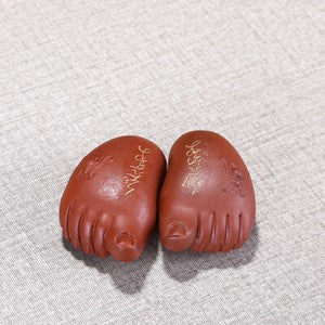 One Pair Feet Yixing Zisha Purple Clay Tea Pet Creative House Warming Gift New