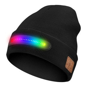 Night outdoor adventure lighting Bluetooth LED lamp cap and making phone calls