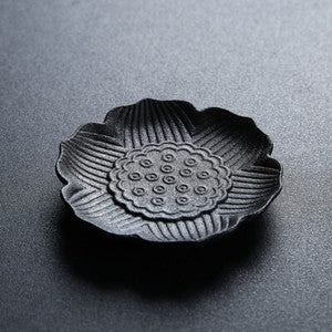 9cm Creative Lotus Design Cup Mat Pottery Cup Saucer Cup Coaster Kung Fu Tea Set