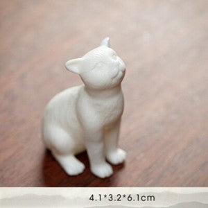 Creative Tea Pet Cat Funny Ornament Table Decoration Microlandscape Lovely Gift