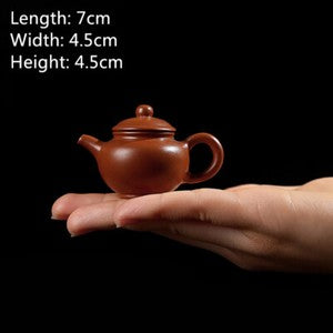 mini tea pot yixing zisha purple clay red stoneware xishi pot table decoration