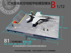 1/72 Nimitz Class Aircraft Carrier Deck Module B1/B2 Finished Model(No plane)