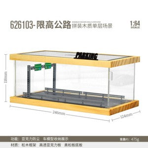 1:64 Scale Mini Car Model Parking Lot Show Case Dustproof Storage Box