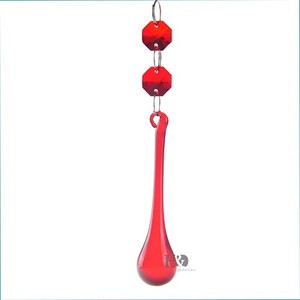 Crystal Glass Hanging Raindrops Lighting Ornament Chandelier Prism Part 5.3*0.8"