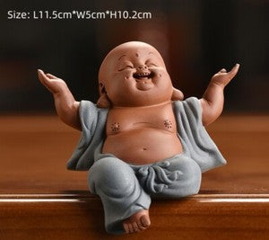 on sales yixing zisha purple clay tea pet Buddha for shelf wealth bring tea play