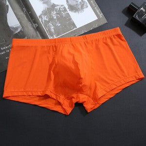 Men's Sexy Ice Silk Transparent Convex Panties Boxer Briefs Underpants Underwear
