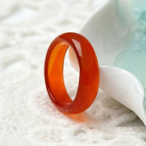 10/100pcs Wholesale Natural Agate Ring Jewelry Gemstone Colorful Band Rings Lots