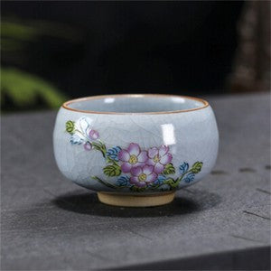 2pc 130ml Ruyao Cup Crackle Glaze Porcelain Cup of Tea Under Glaze Chinese Tea