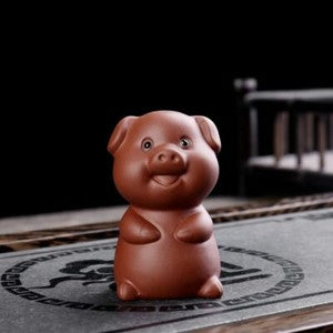 Yixing Zisha Ceramic Pottery Handmade Fengshui Zodiac 12 Animal Tea Pet Statue