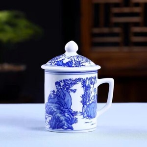 New Chinese Dragon Coffee Mug with Lid Porcelain Office China Tea Cups Gifts