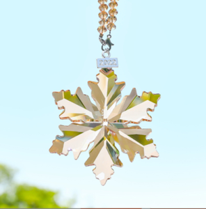 New style 8CM Snowflake Crystal Glass Hanging Xmas Decor Suncatcher Pendant-