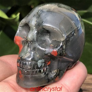 Top! wholesale Natural skull quartz crystal skull carved reiki healing 2''