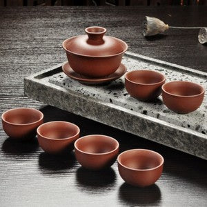 China Kung Fu Purple Sand Teapot Tea Set Ceramic Teapot Cup Handmade Drinkware