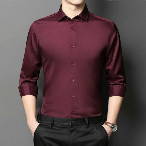 Stretch Anti-wrinkle Shirt - Men Non-iron Long Sleeve Business Standard Shirt