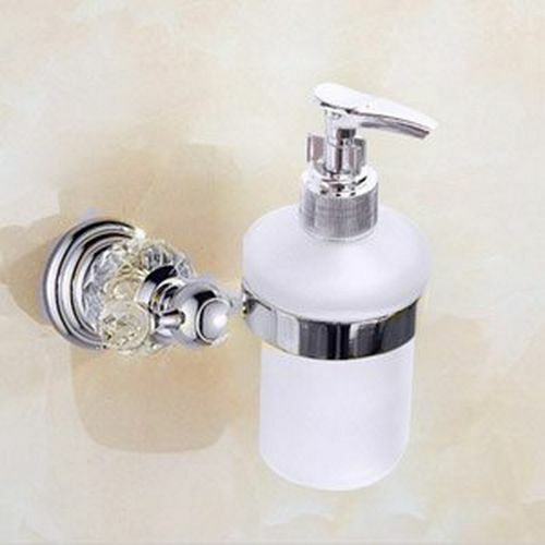 Luxury Crystal Silver Bathroom Accessories Chrome Polished Brass Hardware Sets