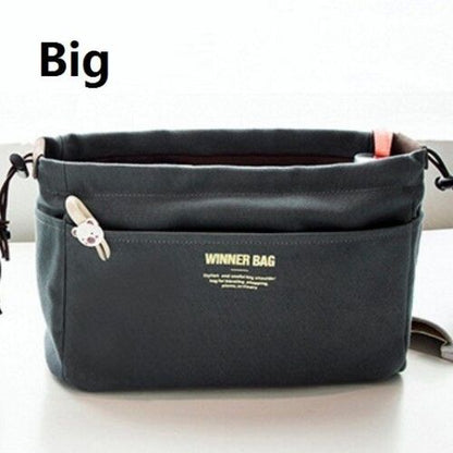 Canvas Organizer Inner Bag Makeup Handbag Lightweight Traveling Storage Purse