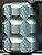 New Blue Gold Titanium Alloy Knife Bead Umbrella Pendant Rope Paracord Outdoor