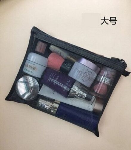Mesh Cosmetic Bag Women S/M/L Set Makeup Bag Traveling Organizer Cosmetics Pouch