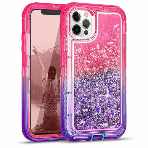 iphone 16 Pro Max 11/12/13/14/15 Plus/XS Max/XR Shockproof Case Liquid Glitter