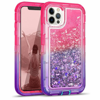 iphone 16 Pro Max 11/12/13/14/15 Plus/XS Max/XR Shockproof Case Liquid Glitter