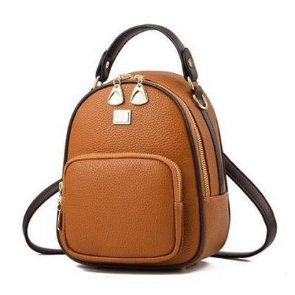 Backpack Soft Leather Traveling Small Backpacks Fashion Shoulder Bags Softback