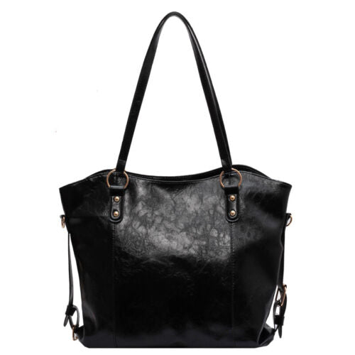 Women Soft Oiled Leather Handbag Messenger Shoulder Tote Bag Crossbody Satchel