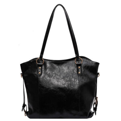 Women Soft Oiled Leather Handbag Messenger Shoulder Tote Bag Crossbody Satchel