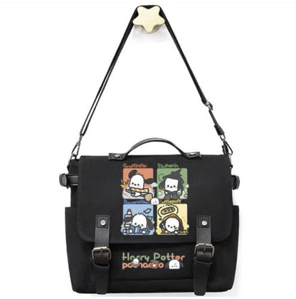 Cute My Melody Cartoon Kuromi Shoulder Messenger Bag Student Canvas Shoulder Bag