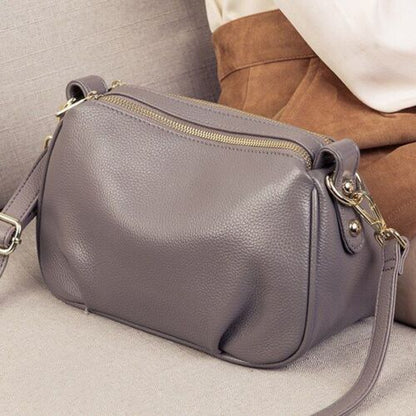 Genuine Leather Crossbody Bags Small Shoulder Messenger Purses Handbags Zipper