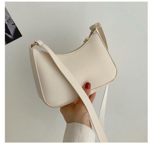 Fashion Handbags Retro Leather Temperament Shoulder Underarm Bag Baguette Shape