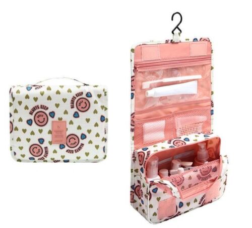 Travel Waterproof Cosmetic Organizer Pouch Hanging Toiletry Bag Makeup Polyester