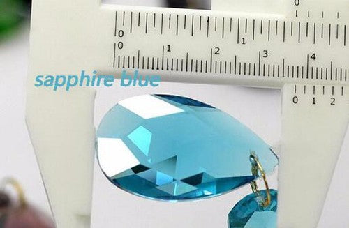 10PCS 38MM Colorful Teardrop Glass Chandelier Crystal Prisms Wedding Decoration