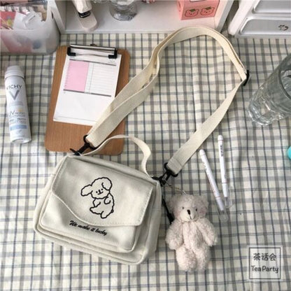 Bags Ladies Canvas Printed Cute Envelope Bag Student Shoulder Bag Evening Purse