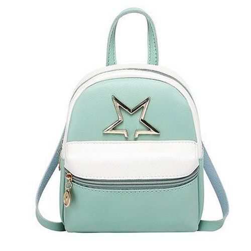 Leather Backpack Red Small Cute Purse Brand Shoulder Bag Red Blue Gray Green 1PC